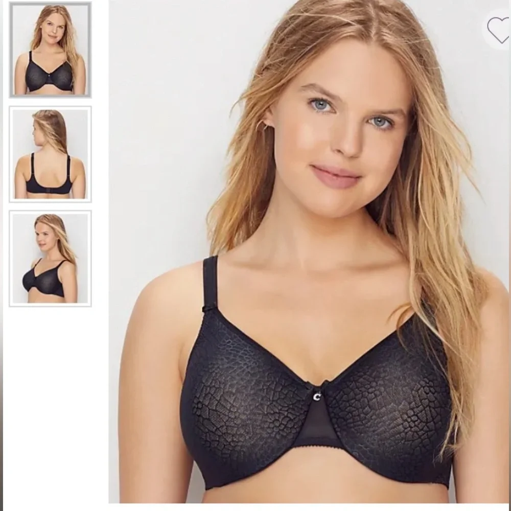 Chantelle C Magnifique Minimizer lightly lined full coverage Bra 42D black NWOT - Picture 2 of 12